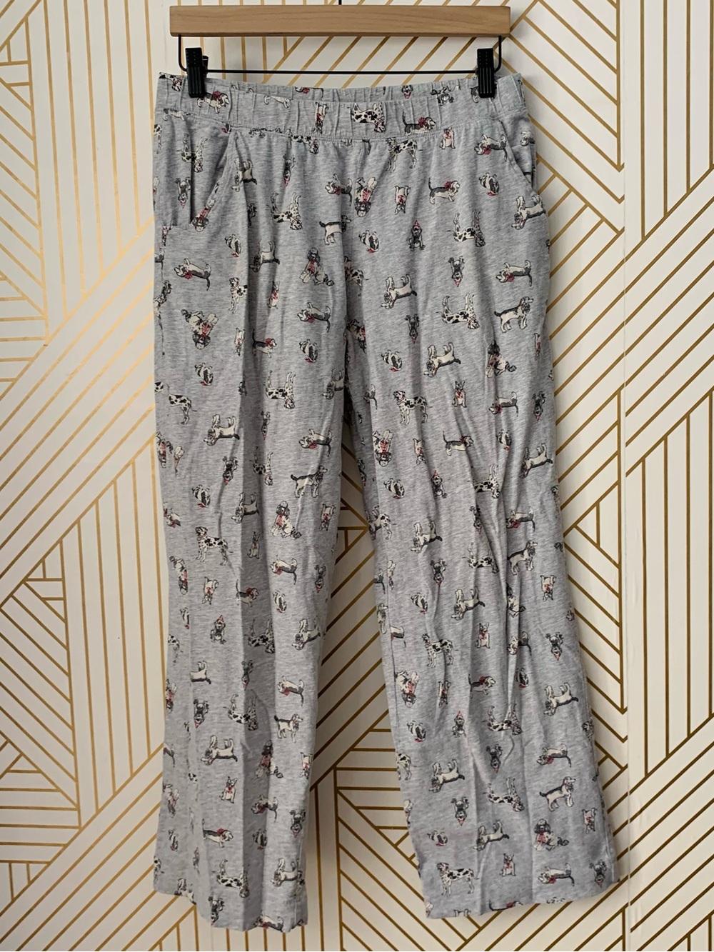 ⭐️ $10 Sleep Sense 100% Cotton Dog lovers pajama bottom dogs in scarves PJ pant
